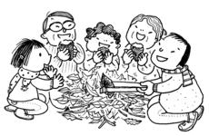 教会学校焼き芋パーティー